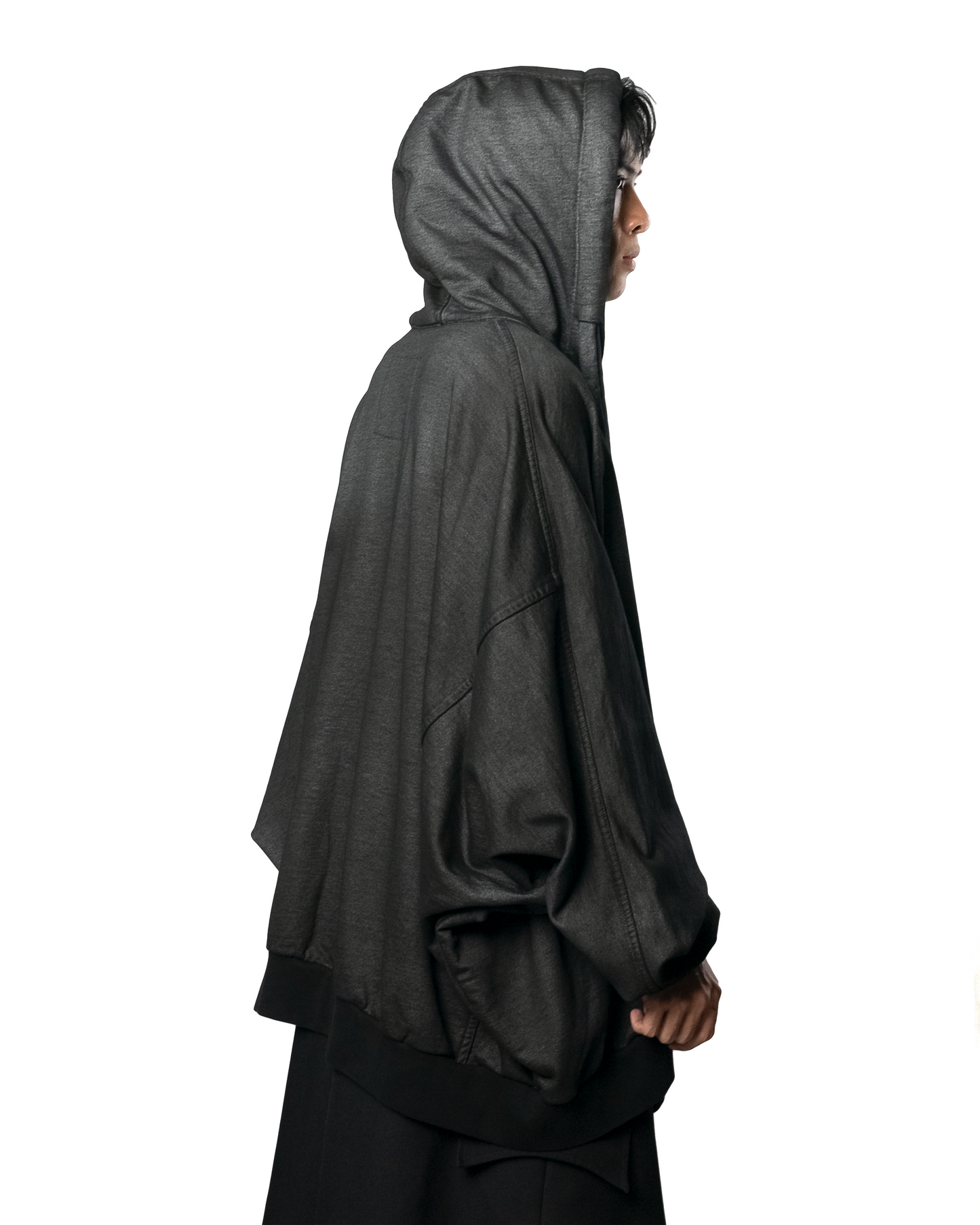 Batwing Zip Hoodie Halcyon Grey