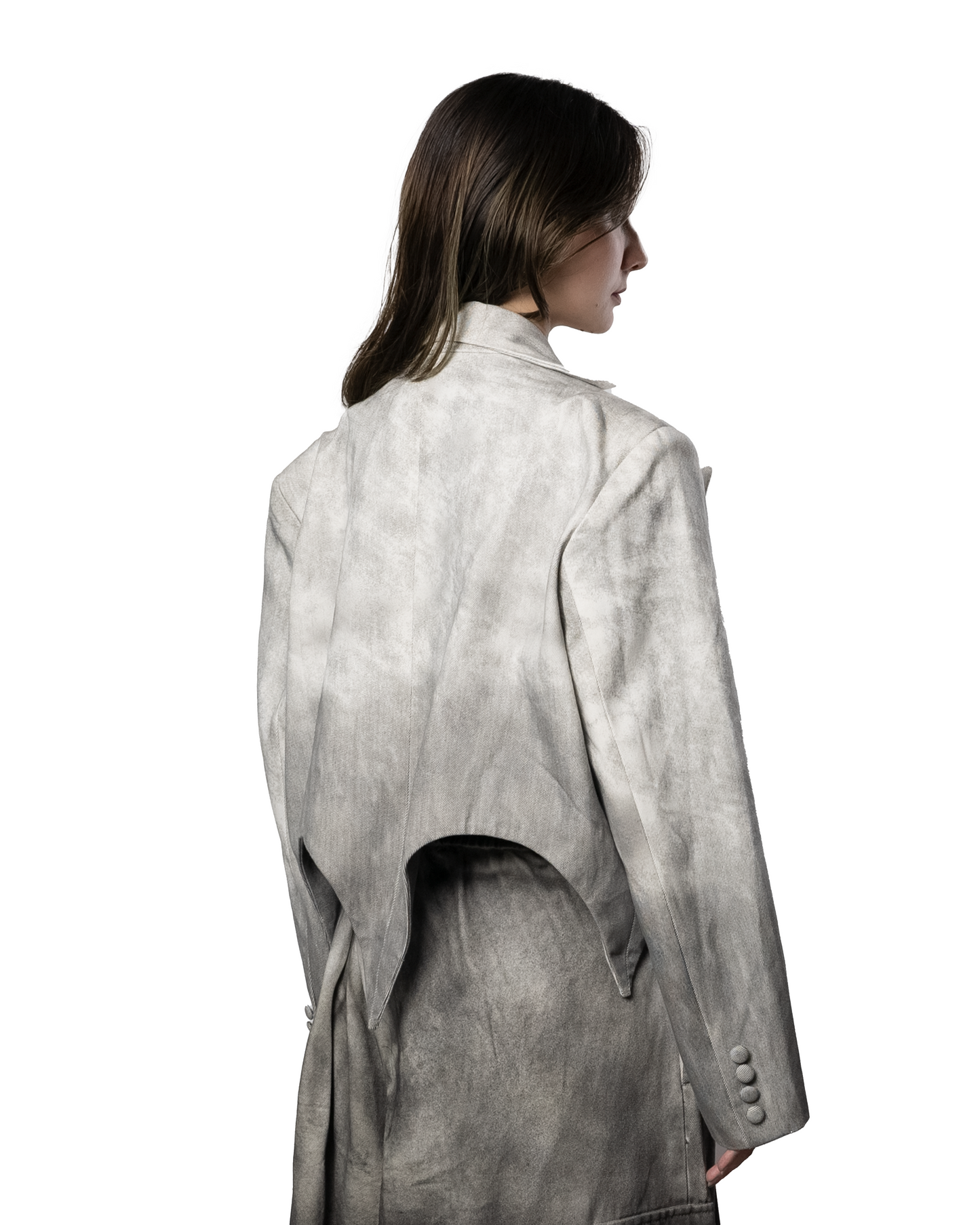 Fang Blazer White Shadow