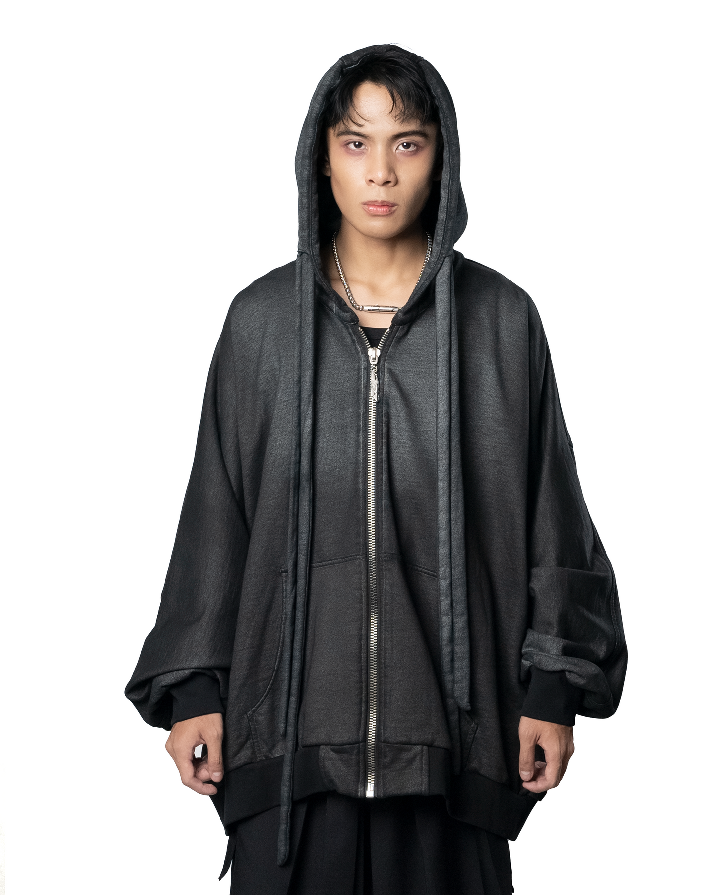 Batwing Zip Hoodie Halcyon Grey