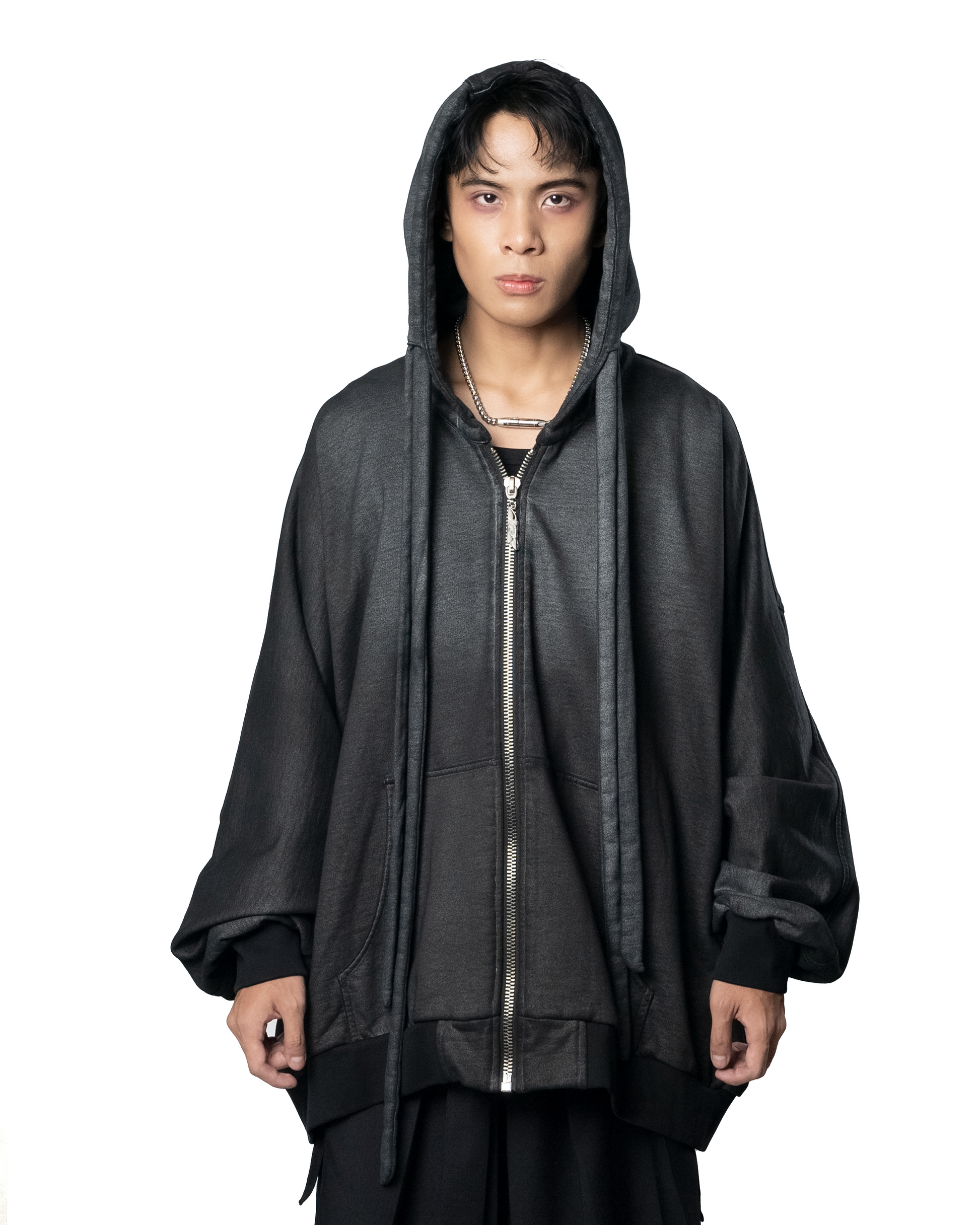 Batwing Zip Hoodie Halcyon Grey