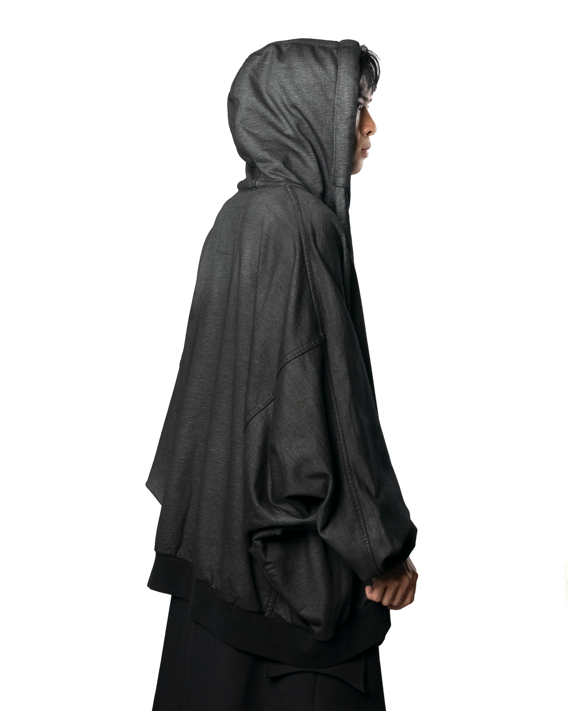 Batwing Zip Hoodie Halcyon Grey